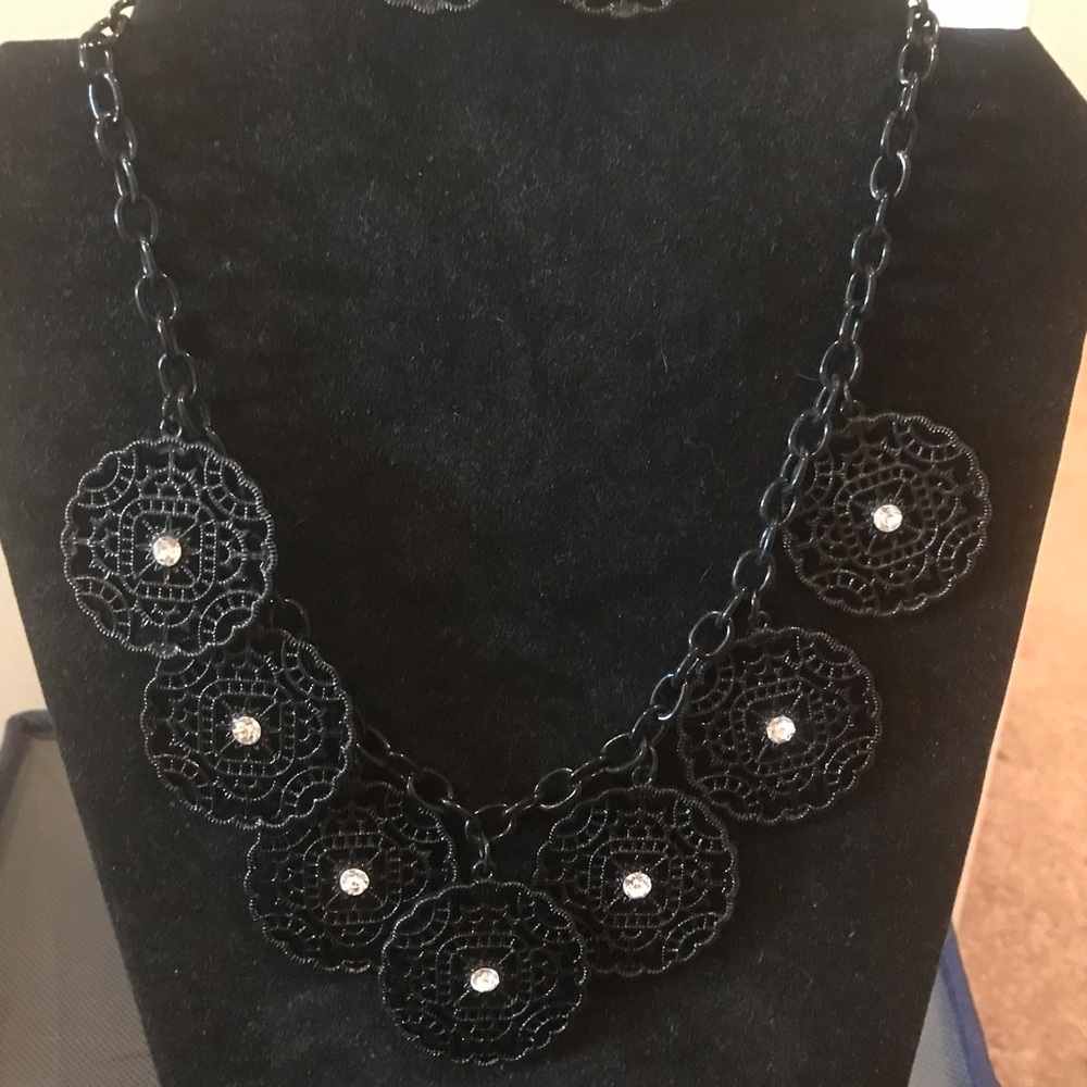 Statement necklace and earrings